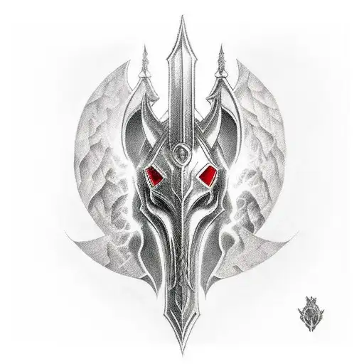 Dark Fantasy Medeival Knight Dark Red