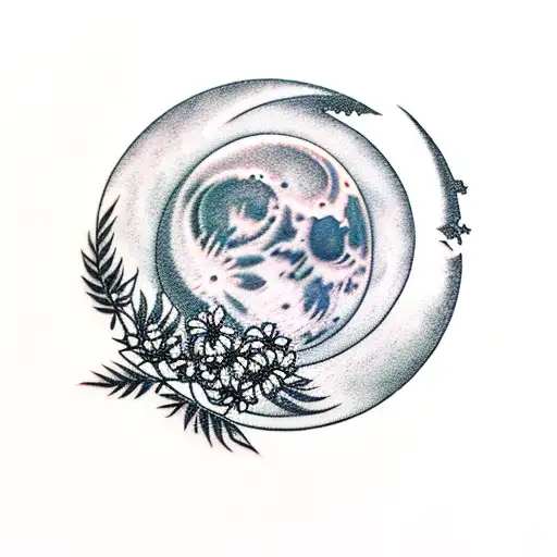 Moon With Laurels Crown