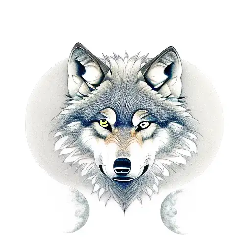 Wolf And Moon