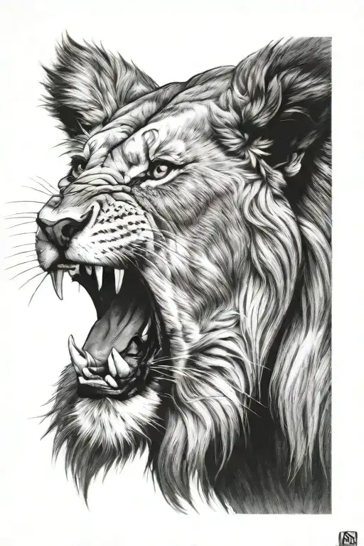 Lion Roaring