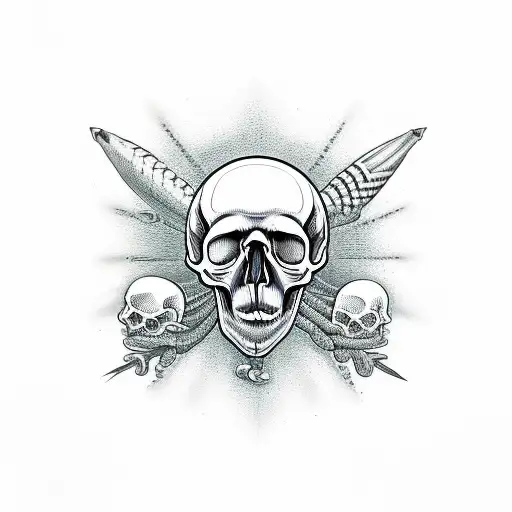 Skull With Snske In Eye