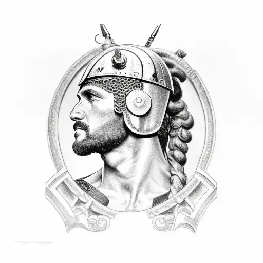 Roman Soldier With Quote