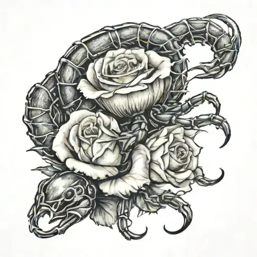 Scorpion With A Rose