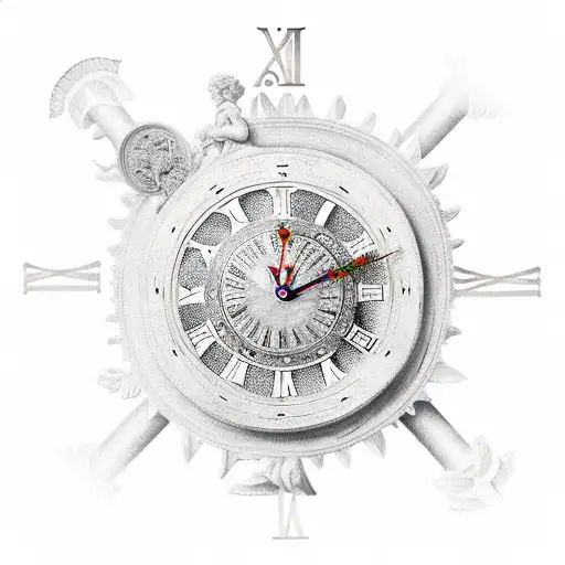 Clock Roman Dedicated With Son