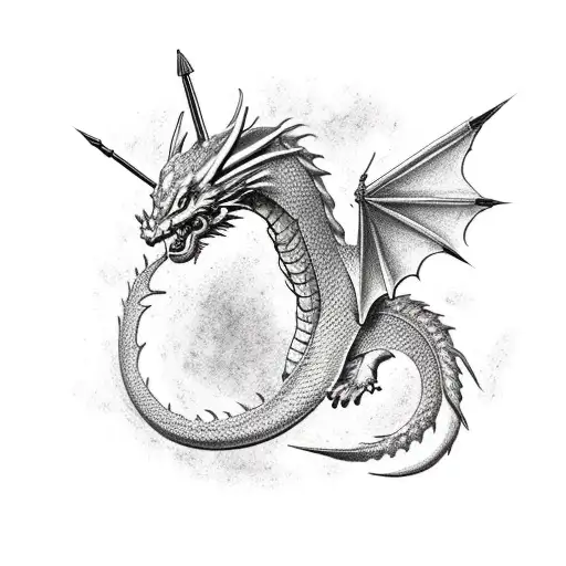 Small Sagittarius And Dragon