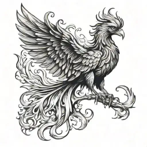 Phoenix With Flames