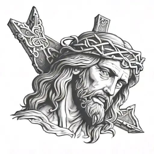 Religious Tattoo Of Jesus