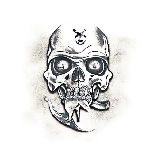 Peg Leg Pirate Standing On A Treasure Chest