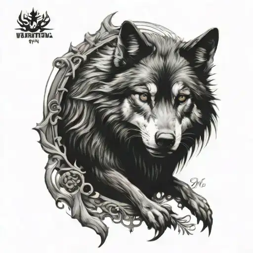 Black Metal Wolf