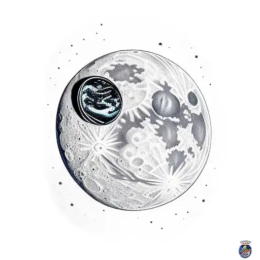 Big Astronaut Sitting In The Moon