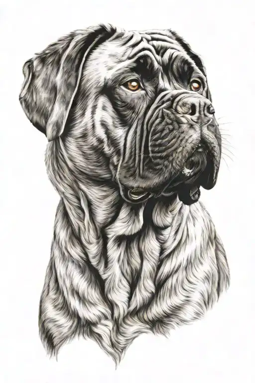 Photo Realistic Brindle Bulmastiff Portrait