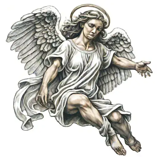 Realistic Angel Rising Up