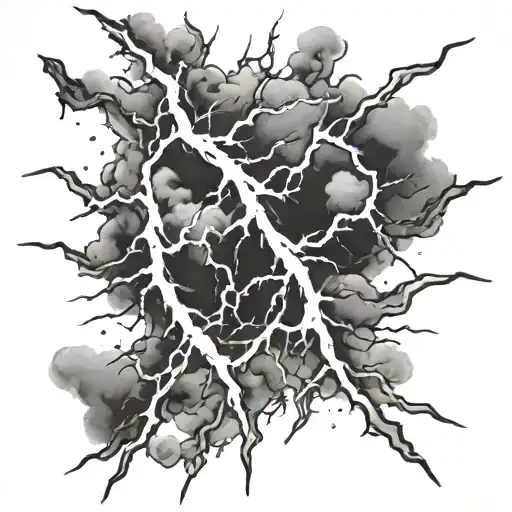 Black And White Lightning Bolts