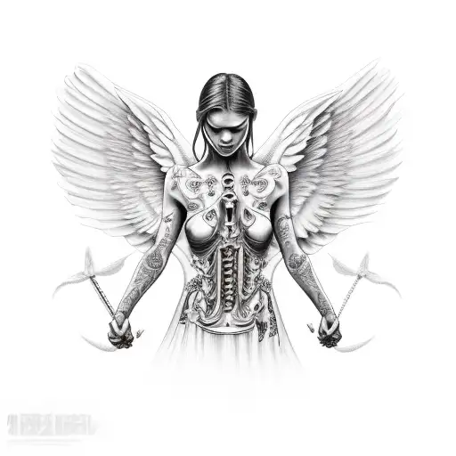 Angel Fighting Death