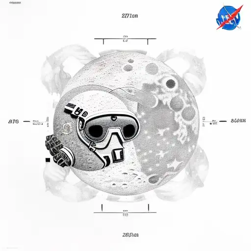 Big Astronaut Sissting In The Moon