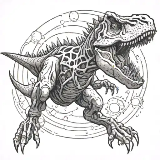 Cyborg Dinosaur In Space