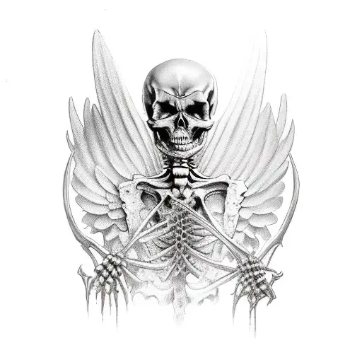 Archangel Azreal But A Skeleton