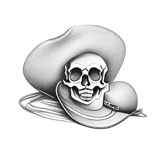 Skull With Cowboy Hat