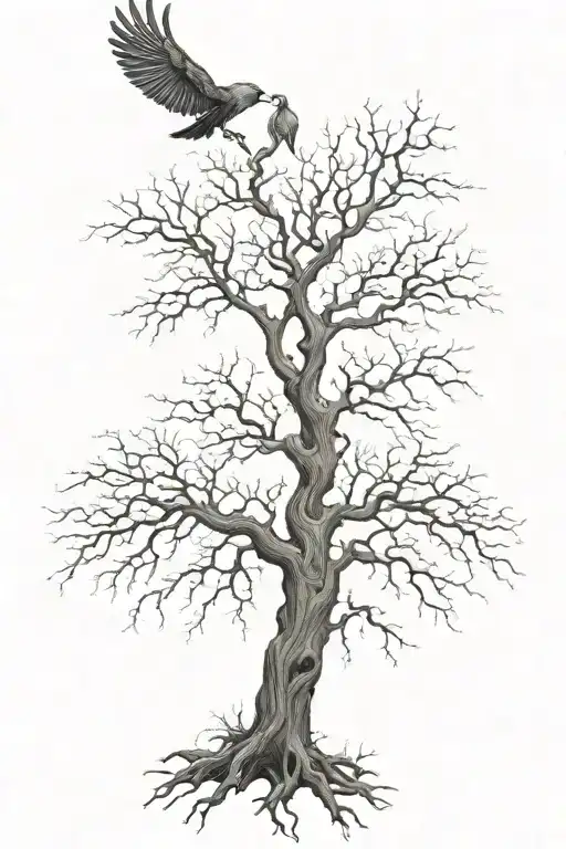 Tree Without Leaves And Phoenix Rising