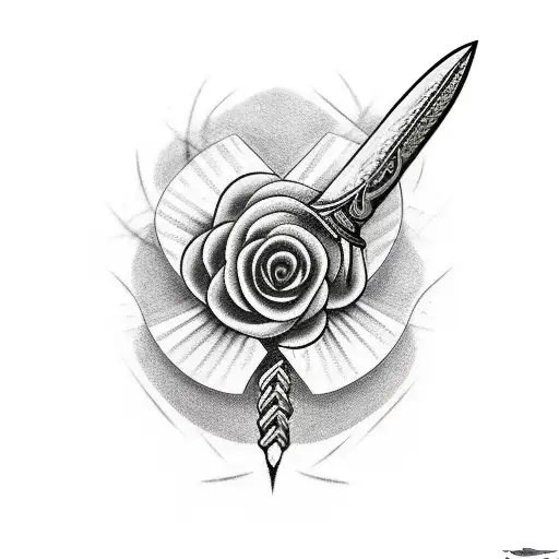 Barbed Wire And Dagger