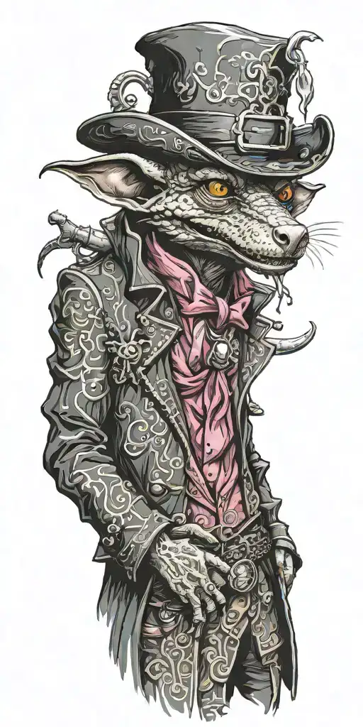 Dnd Kobold With A Pimp Hat And Pimp Coat