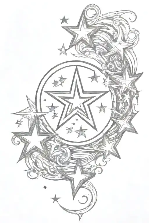 Name With Star And Moon Surrounded