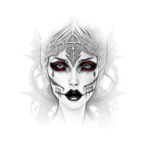 Gothic Vampire Girl Eye