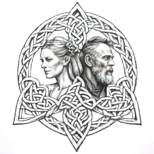 Father Daughter Celtic Knot