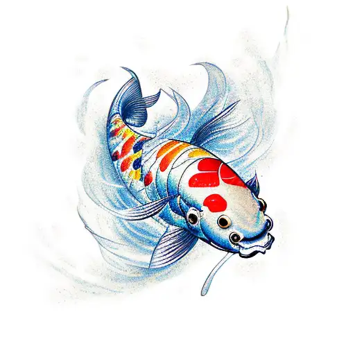 Coulorful Koi Fish In Galaxy