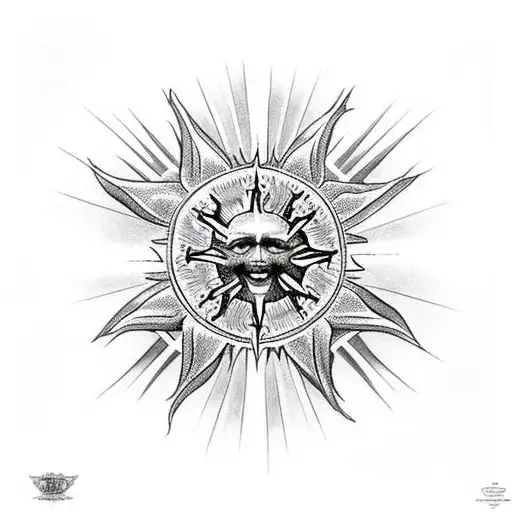 Three Crosses With Sun Rays Behind