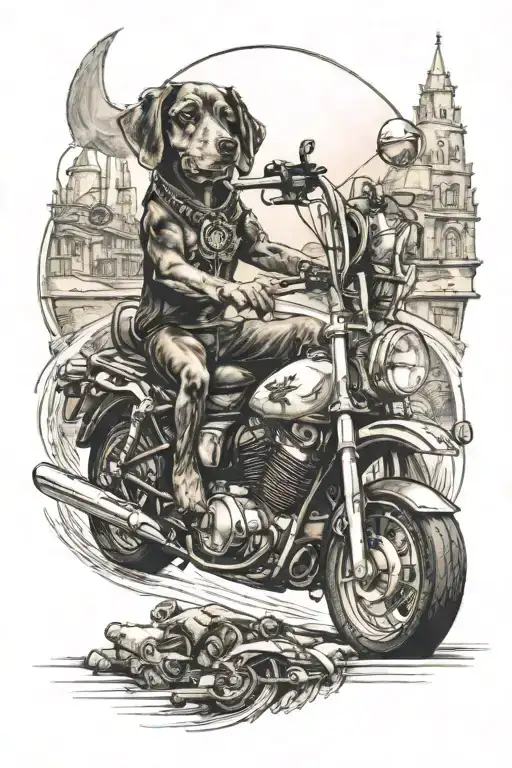 A Dog Riding A Motorcycle