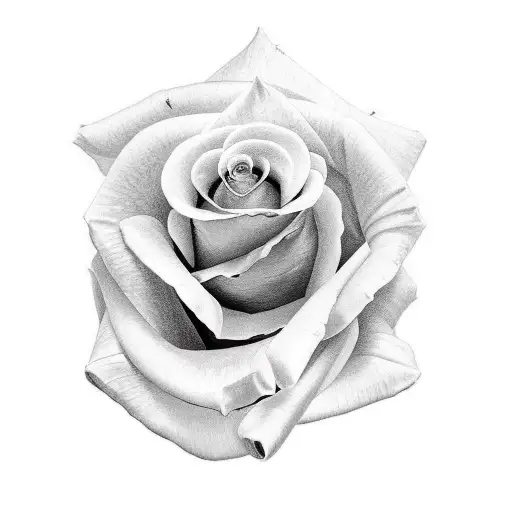 Nailed Rose And A Skeletal Hand Trying To Tear It Off