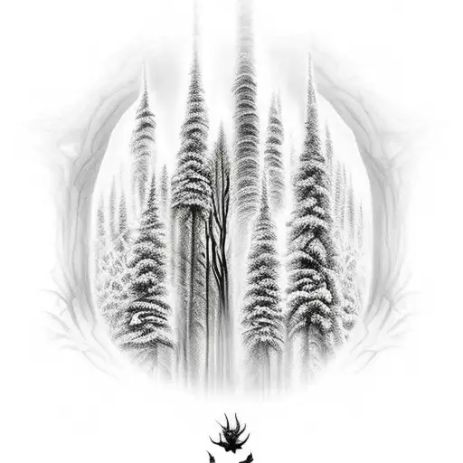 A Spooky Haunted Forest With A Trail Of Chemical Formulas Winding Through The Trees