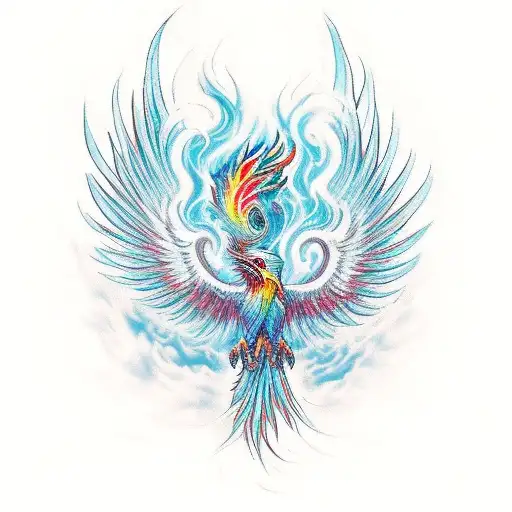 A Vibrant Phoenix Rising From The Ashes With The Words 'Seize The Day' Incorporated In Its Wings