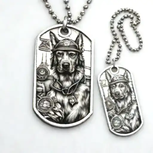 2 Military Dog Tags Nurse