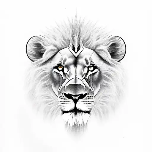 Lion With 2 Cubs Jesus Cross