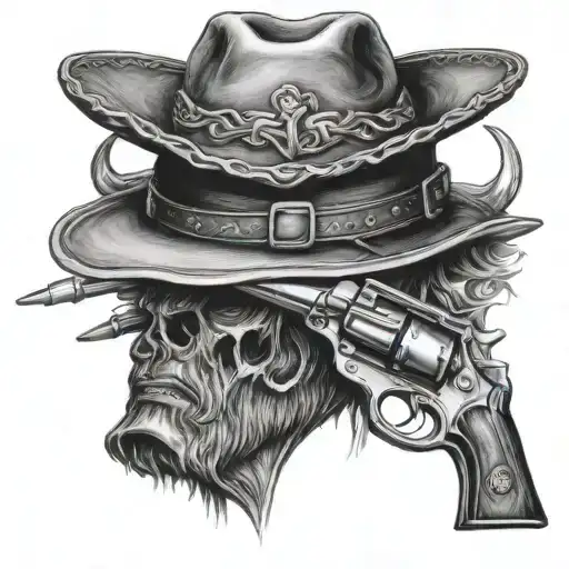 Cowboy Hat With Guns