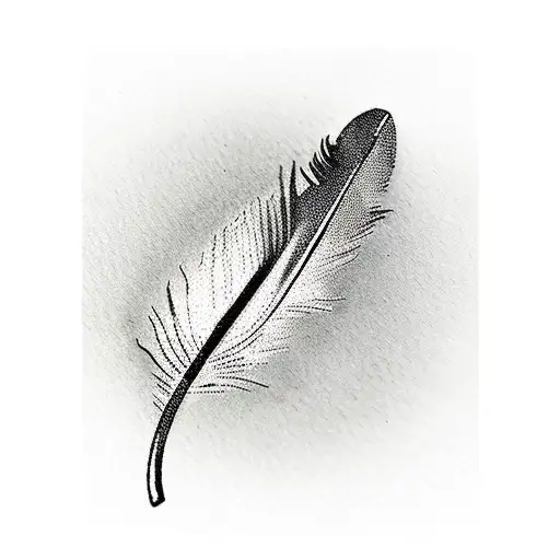 Feather With Finger Print On It