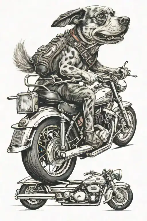 A Dog Riding A Motorcycle