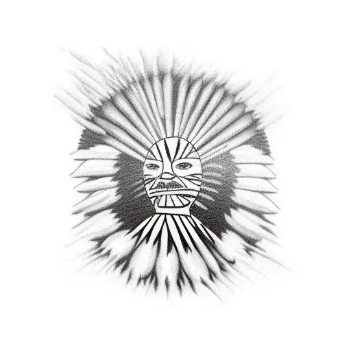 A Native American Drum With A Bonfire Reflection