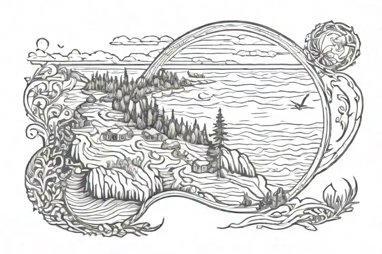 Coast Of The Gulf Of Finland In A Circle