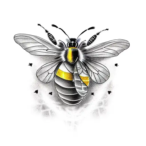 Manchester Bee Surronded By Butterflys And An Elephant