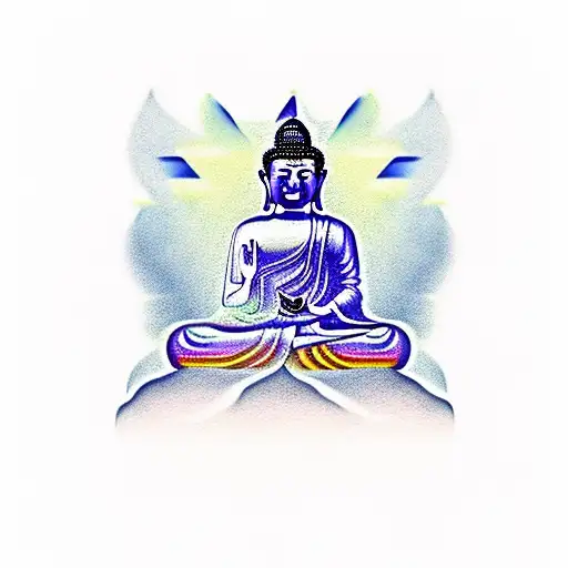 Buddha Mit Piratenschiff Und Anker