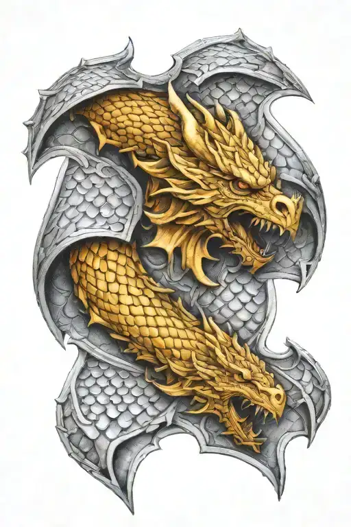 Combine Valkyrie Shoulder Armor With Intricate Dragon Scales For A Unique And Powerful Design