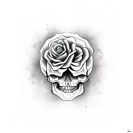 Skull Rose Candle Woman