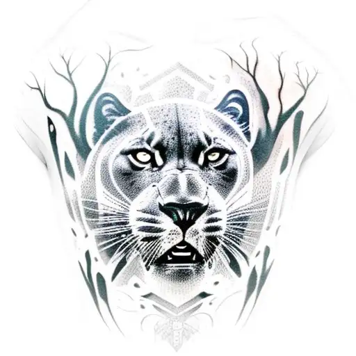 A Fierce Black Panther Emerging From A Lush Jungle