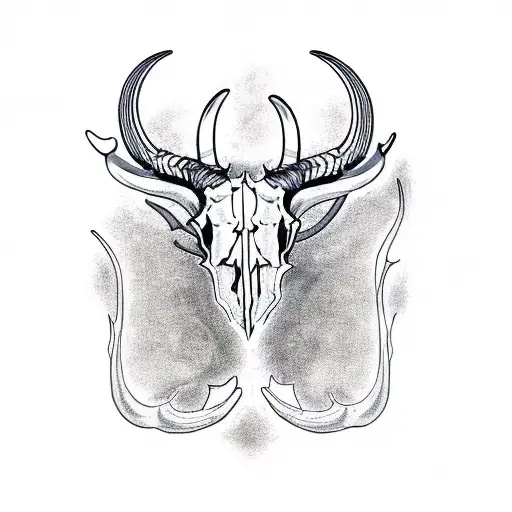 5 Horned Goat Skull