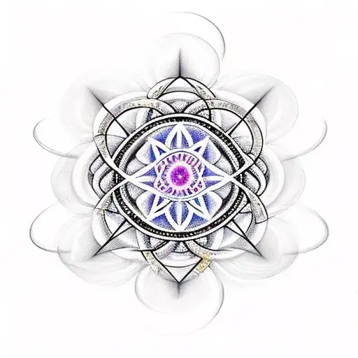 3 Dna Strands Turning Into Flower Of Life