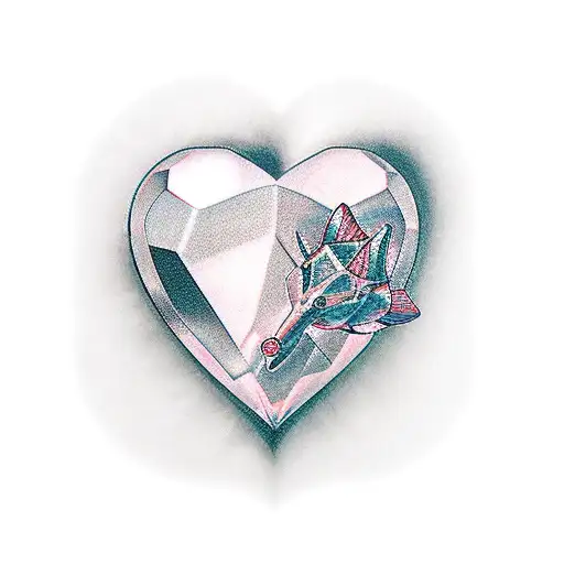 Red Diamond Heart