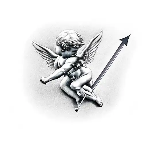 Cupid With Crucifix Arrow
